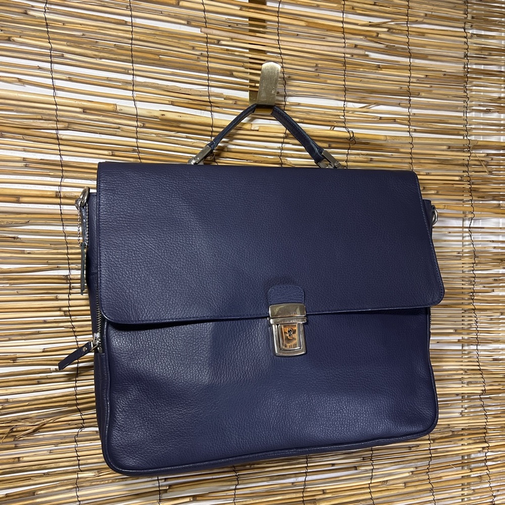 Gino Rossi Elegant Navy Leather Men's Bag